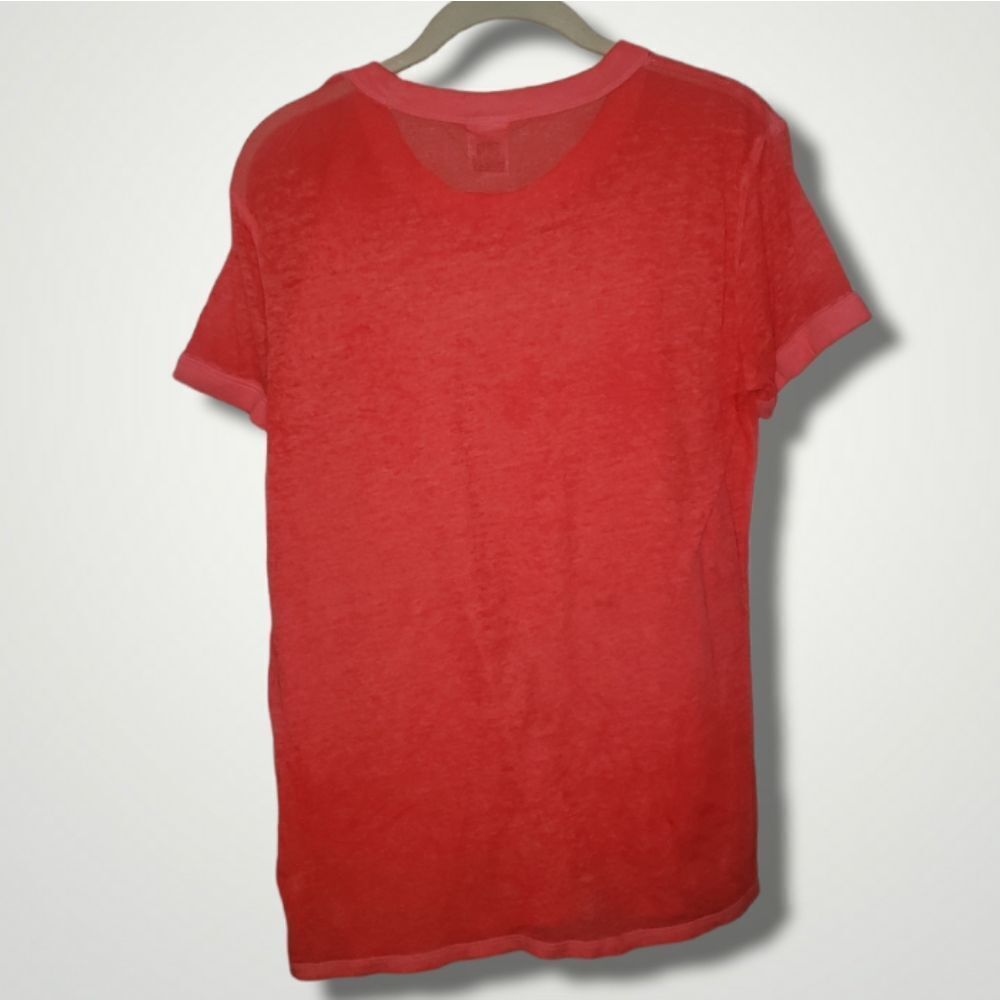 Victoria's Secret PINK Women's Logo Short Sleeve T-Shirt Top Orange M - Picture 3 of 6